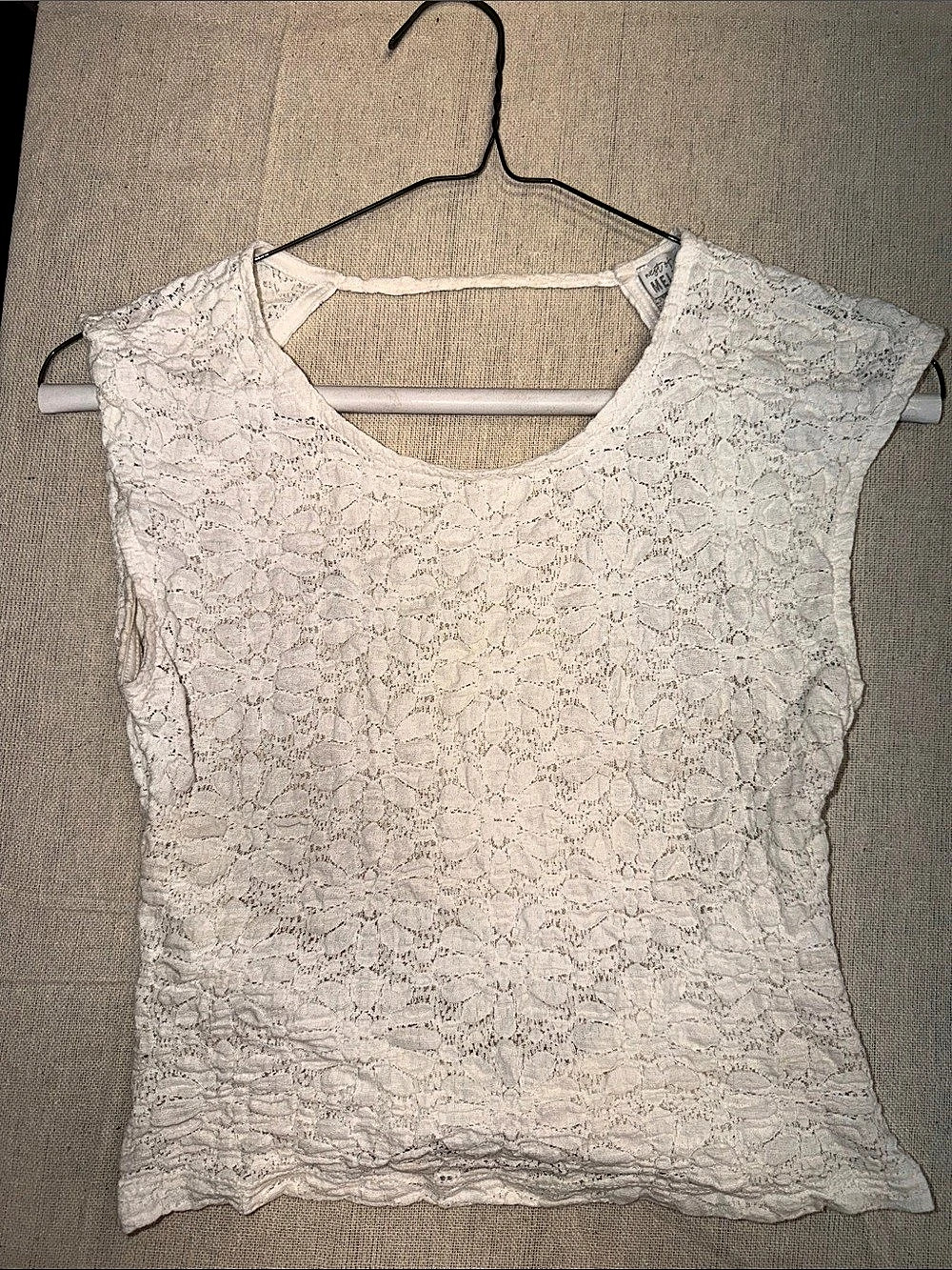 MELROSE Lace Tank Top in White Size XS